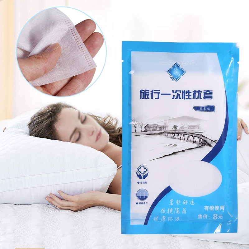 Demeras Disposable Pillow Case Pillow Protectors Non-woven Disposable Pillowcase Prevent