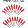 Aswalling 40 Blades, Compatible with Explore for Cutter, 45 Degree