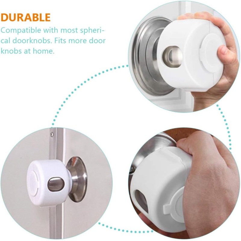 SHINEOFI Cubiertas de Pomo de Puerta a Prueba Seguridad Infantil,