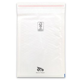 RAYLU PAPER - Pack of 10 Kraft Bubble Mailers with Self-Seal Seal Padded Kraft Mailers for Shipping White (150 x 210 mm)