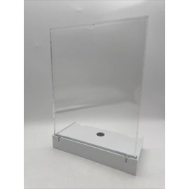Unbranded NEW 7”x9” Clear 2 Piece Plastic Table Card Paper Holder Display Stand Graphics