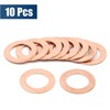 10pcs Copper Crush Washers Car Flat Sealing Plate Gaskets Rings