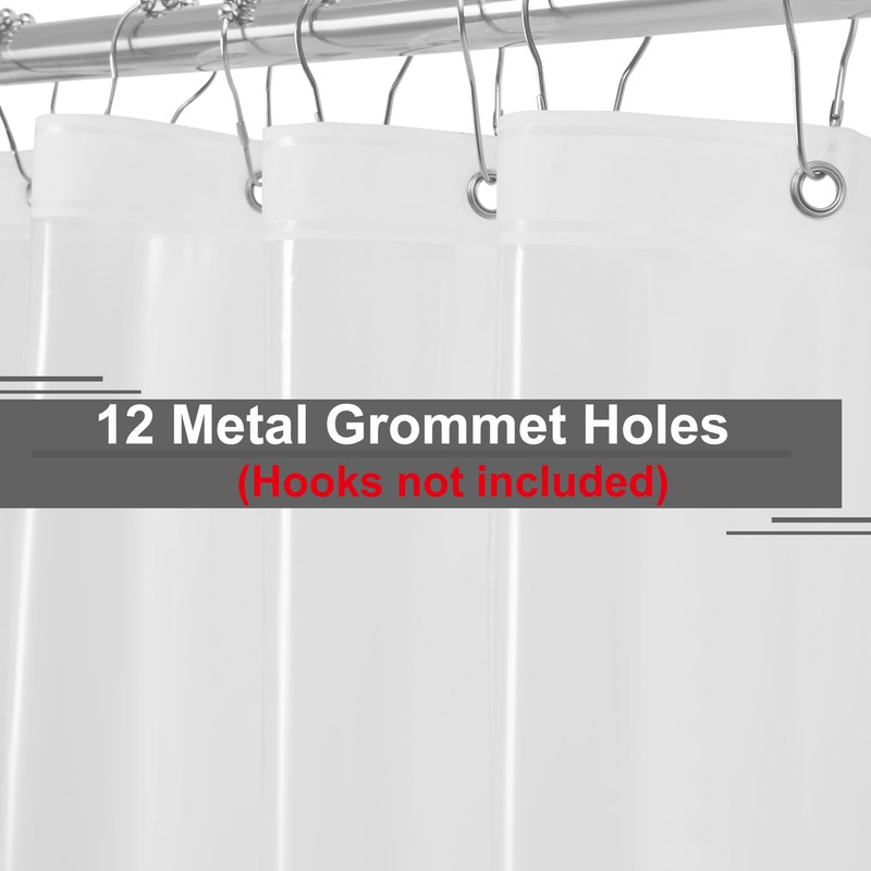 ABSENK Short Clear Shower Curtain Liner 66 Inch Length, Heavy