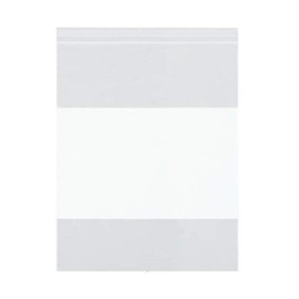 Dazzling Displays 100-Pack 2 Mil Transparent Small Plastic Clear Resealable Poly Bags (1.5 x 2 Inch) with Writable White Block - Ideal for tiny items like beads, jewelry, and other small parts.
