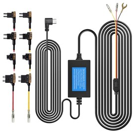 WOLFBOX 4A USB C Hardwire Kit Longer Version for WOLFBOX All Dash Cams, 21.33ft, Hard Wire Car Charger Cable Kit 12V- 24V to 5V for Dash Cameras with Battery Drain Protection