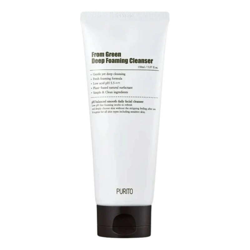 Purito From Green Limpiador Espumoso Profundo, Uso Día/Noche, 150 ml