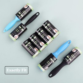 4 inch Lint Roller Refill for PetLovers Evercare Lint Rollers and More, Pack of 4 Extreme Stick Lint Roller Refill Rolls for Pet Hair, 90 Sheets per Refill, Total 360 Sheets (Inside Dia. 1-1/2 inch)