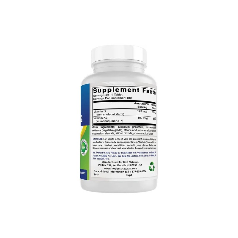 Vitamina K2 Mk7 + Vitamina D3 - 2 En 1