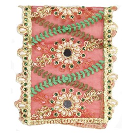 ASHIRWAD Navratri Puja Red Chunni Chunari Chunry Chunar Dupatta Durga Ma Mata Vaishno Devi Mata ji Maatarani Idol or Frame (Chunni-12)