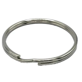58mm Large Nickel Heavy Duty Split Ring Keyring Jailer (1)