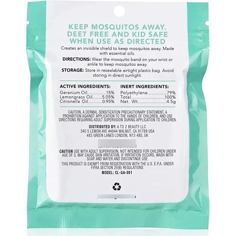 Cliganic Pulsera Repelente De Mosquitos- Pack De 10-colores Variados