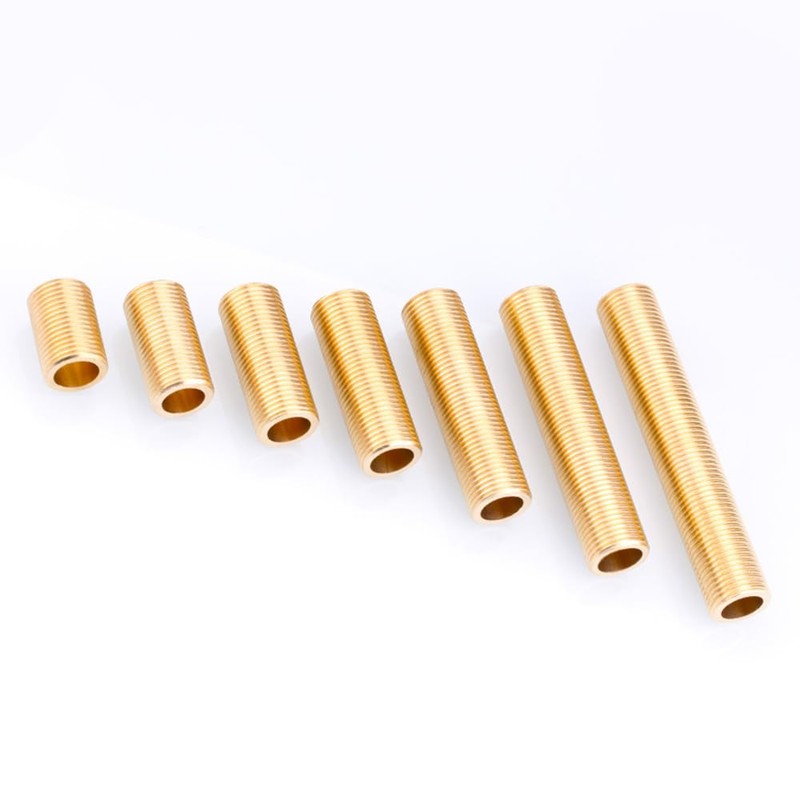 SEIWEI Male Close Pipe Nipple Threaded Brass Running Thread Nipple