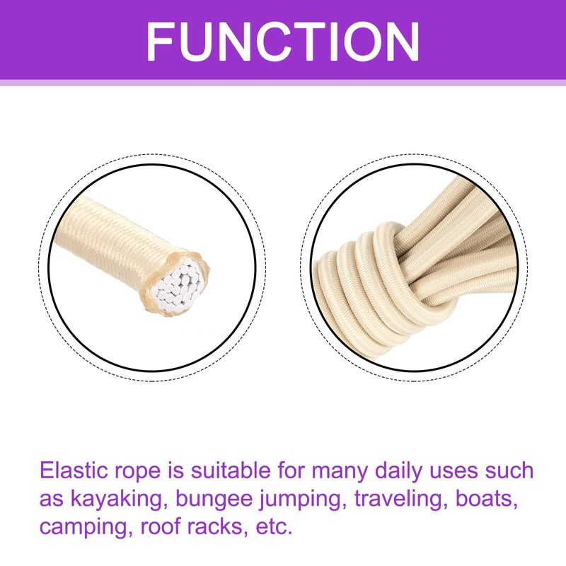 DMiotech 6mm Shock Cord, 3 M Khaki Bungee Cord Tent