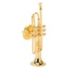 Gold Miniature Trumpet Shaped Lapel Brooch Pin Brass Exquisite Mini