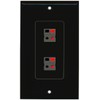 RiteAV - 2 Port Speaker Decorative Wall Plate - Black