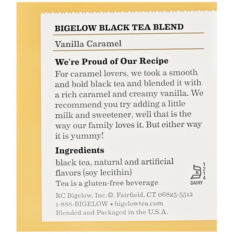 Bigelow Vanilla Caramel Black Tea (20 Teabags)