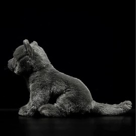 ZHONGXIN MADE British Short Cat Stuffed Animal - 11 inch Plush Toy Grey Cat, Soft Toy Cat for Kids (British Shorthair Cat 2)