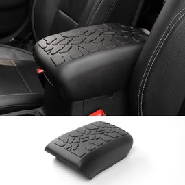 RAZPOY for JL Center Console Armrest Box Cover, Waterproof Rubber Protector Pet Pad Interior Accessories for 2018-2022 Jeep Wrangler JL & Gladiator JT, Black