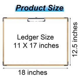 11x17 Clipboard Landscape with Hardware Corner Guard Extra Large Clipboard Hardboard 11 x 17 Clipboards Low Profile Clip 11 x 17 Clipping Board MDF Pack of 1