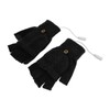 USB Heated Gloves Full Half Fold Back Warm Heated Winter