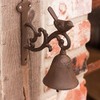 Antikas - Garden Bell with Bird Bell for Garden Shed