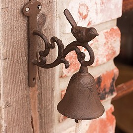 Antikas - Garden Bell with Bird Bell for Garden Shed Door Bell with Birds