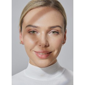 Horse Eye Cubic Zirconia Flower Gold Ear Cuff for Women Cartilage Tragus Non Piercing 14k Gold Filled Hypoallergenic Trendy Cuff Earrings Jewelry