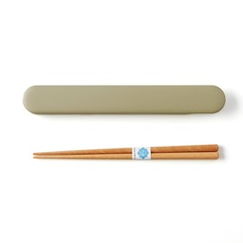 Takenaka Chopsticks Mayu Mayu Chopsticks Case Set Light Khaki Chopsticks 18cm