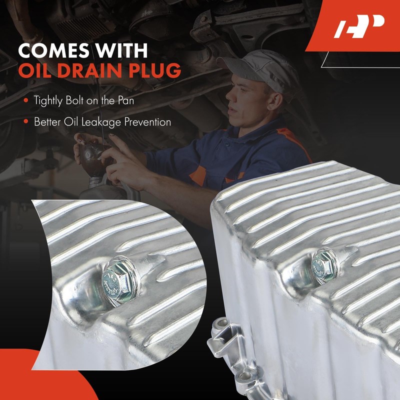 A-Premium Engine Oil Pan Sump with Drain Plug Compatible with