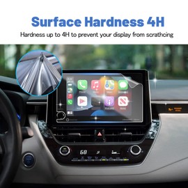 SHAOHAO 2 PCS for 2024 2025 Toyota Corolla Screen Protector Fit for 2023 2024 2025 Toyota Corolla Hatchback/Cross/Hybrid Accessories L, LE, XLE, S, SE, XSE 8 Inch Touch Screen HD Clear Screen Cover