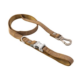 HUGO & HUDSON Tweed Dog Lead Training Leash, Caramel Checked Herringbone, 1.2m Length x 2.5cm Width