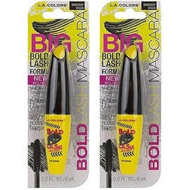 L.A. COLORS Mini Bold Mascara (carded), Black CBMS307 (Pack of 2)
