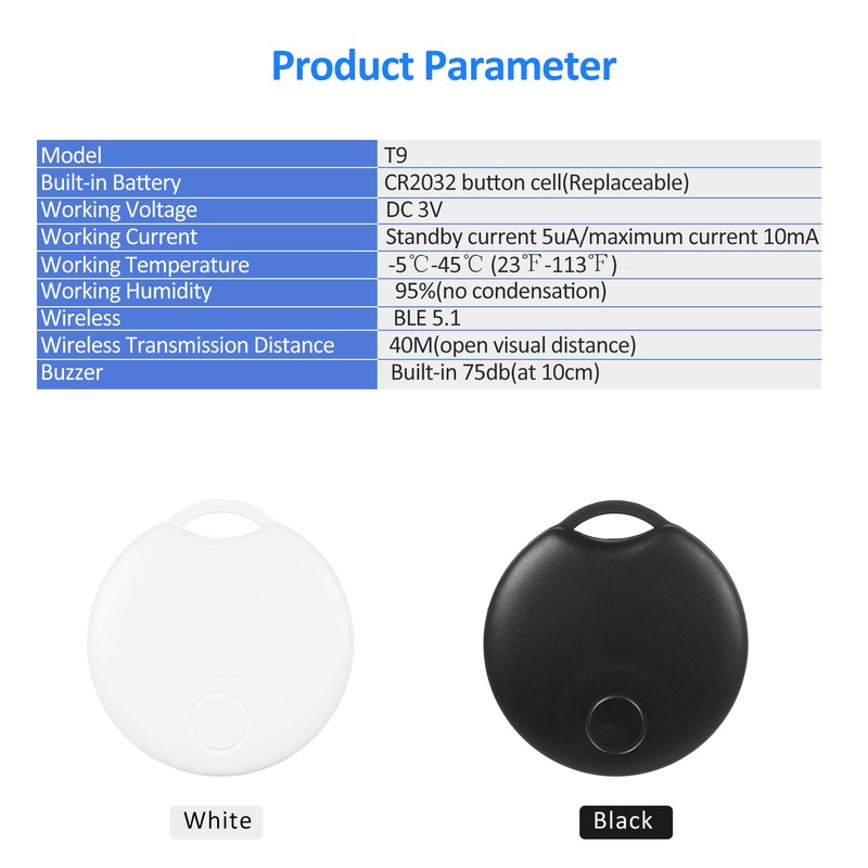 Luggage Tracker Key Finder Smart BT Tracker Item Locator for