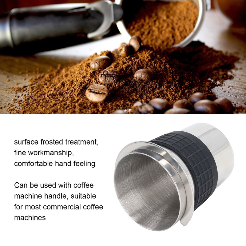 58mm Stainless Steel Coffee Dosing Cup Coffee Machine Handle Receiving