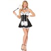 JOO-JOOG French Maid Costume,Taffeta-like French Maid Dress with Polka Dot