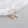 Cute Butterfly Small CZ Cartilage Cuff Hoop Earrings With Tiny