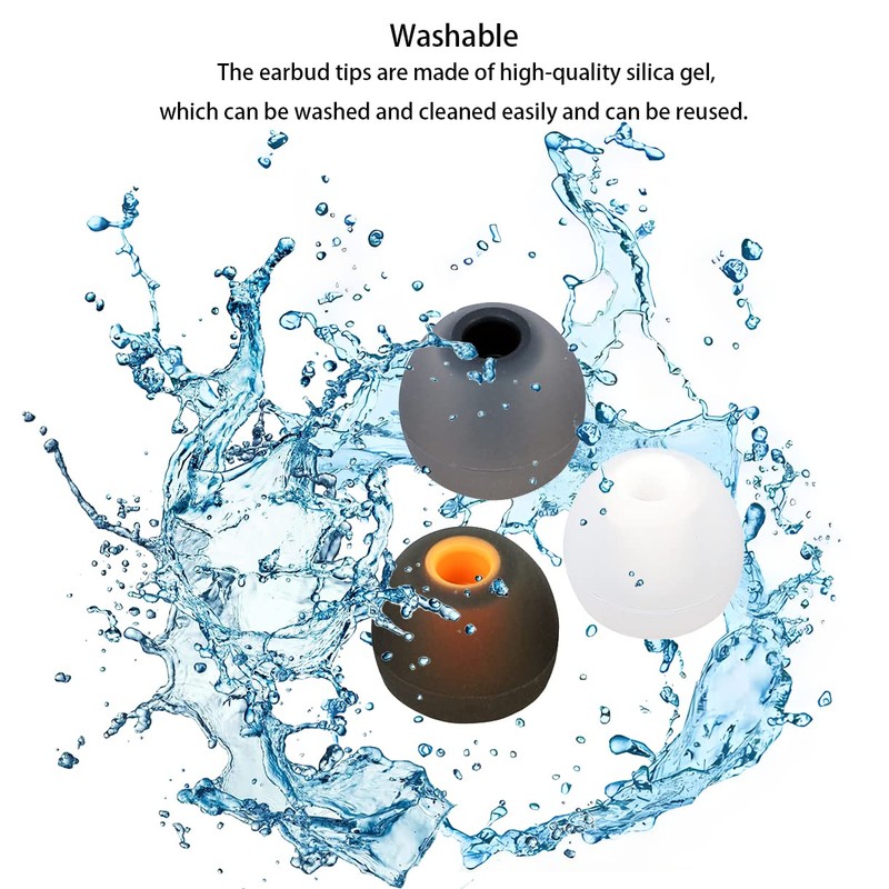 Silicone Earbud Tips - Replacement Set for In-Ear Headphones (3.8mm-5.1mm)