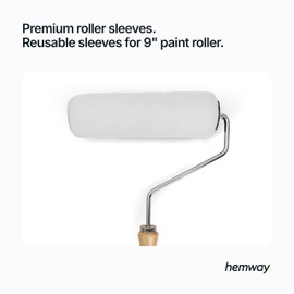 Hemway Premium 9” Reusable Recyclable Paint Roller Sleeve Mid-Pile for Painting Decorating | DIY Trade | Walls Ceiling Indoor Outdoor