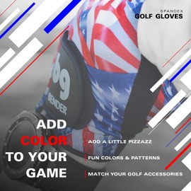 Bender Gloves - Men's Golf Glove, Durable Spandex Material, Unique Golf Gloves Men Right Handed Golfer (Wear On Left)