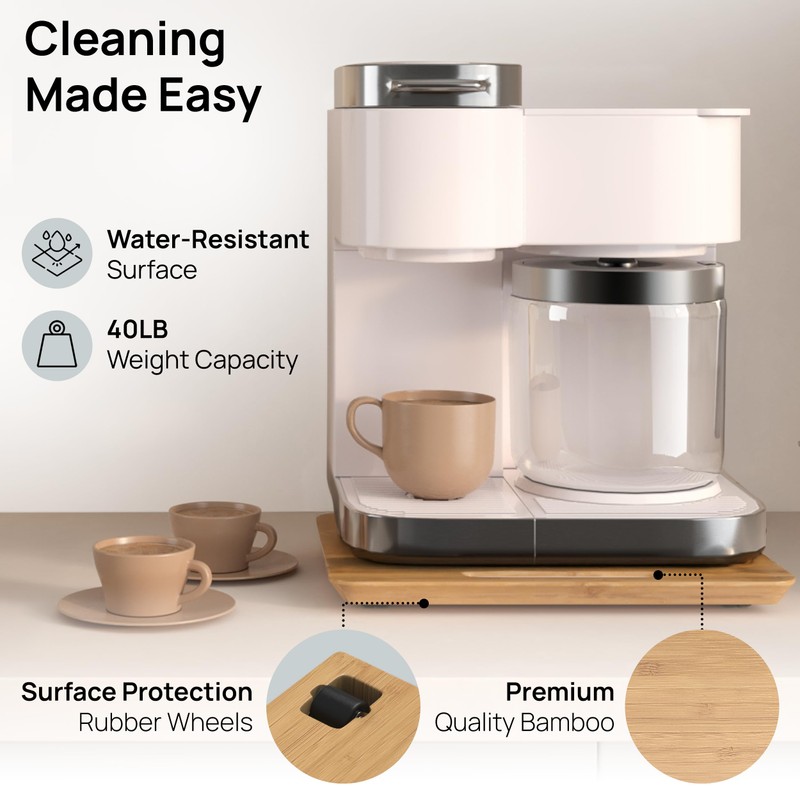 Ibyx Elegant Sliding Tray for Your Coffee Maker & Heavy