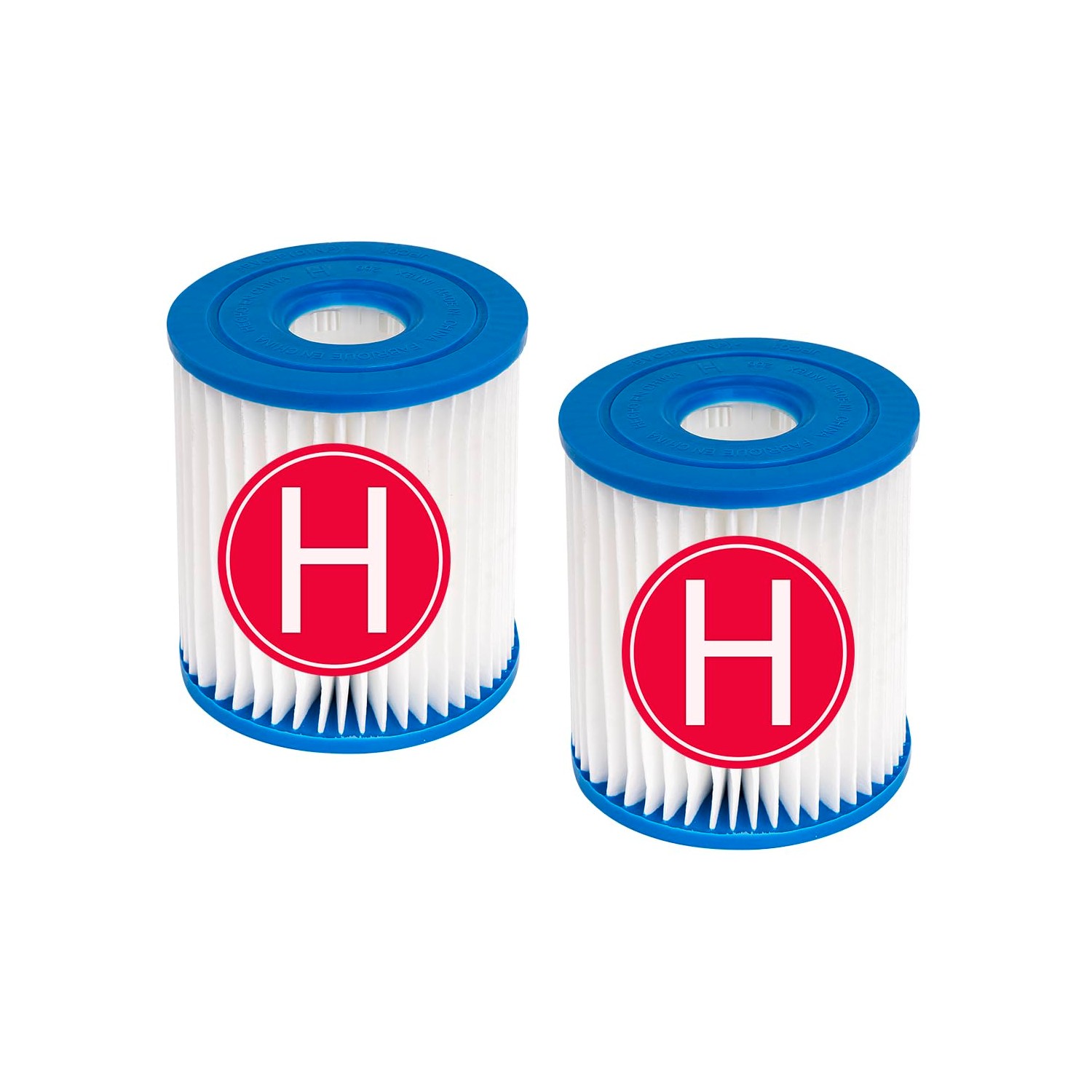 Lot De 2 Cartouches Filtrantes YanBan Compatibles Intex 28601/28602 - Pour Piscines Hors Sol