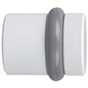 Modern Cylindrical Door Stop – White Floor Rubber Bumper, 2-Pack