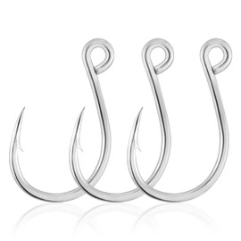 Dr.Fish Paquete de 30 ganchos de repuesto individuales para señuelos duros, anzuelos de pesca en línea, anzuelos de cebo de acero de alto carbono Spinner Jerkbait Crankbait Topwater Popper, tapones de cebo para caminar