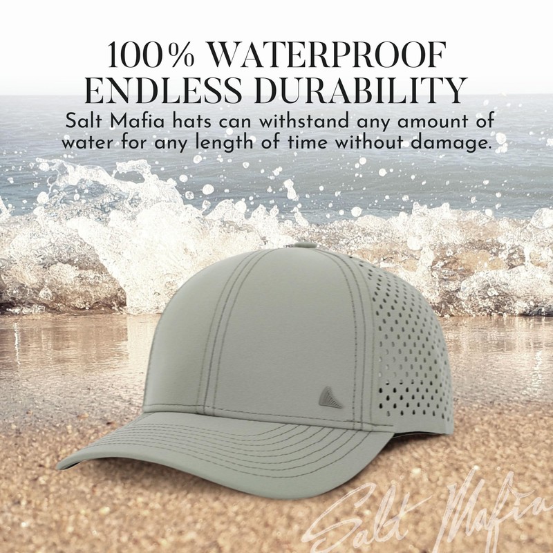 Salt Mafia 6-Panel Curved Brim Water-Resistant Performance Snap Back Hat,