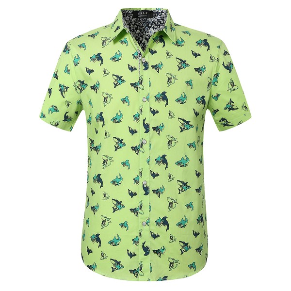 SSLR Short Sleeve Button Up Shirts for Men, Summer Shirts