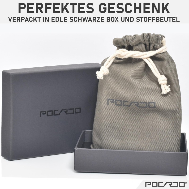 POCARDO Chic Men's Wallet Made of Premium Genuine Leather, 4