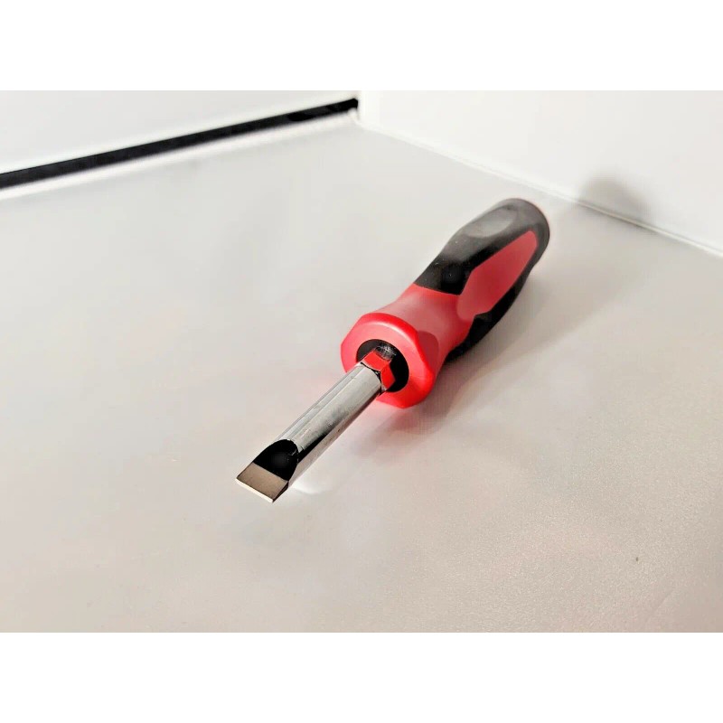 Snap-on Large Marine Aircraft Plug FLAT Slot Screwdriver RED Plastic