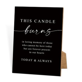 Funeral Sign, 8x11 Black Minimalist Style Loss of Loved One Memorial Sign, In Loving Memory Sign, Funeral Decorations, Wedding Table Decor, Memorial Gifts For Loss of Loved One, Bereavement Gifts -12