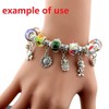 Yeshan 5pcs Women Silver Plated Snake Chain Charm Bracelet Starter