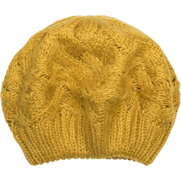 styleBREAKER Women Knitted Beret with Plait Pattern, Winter, Beret, French